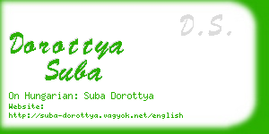 dorottya suba business card